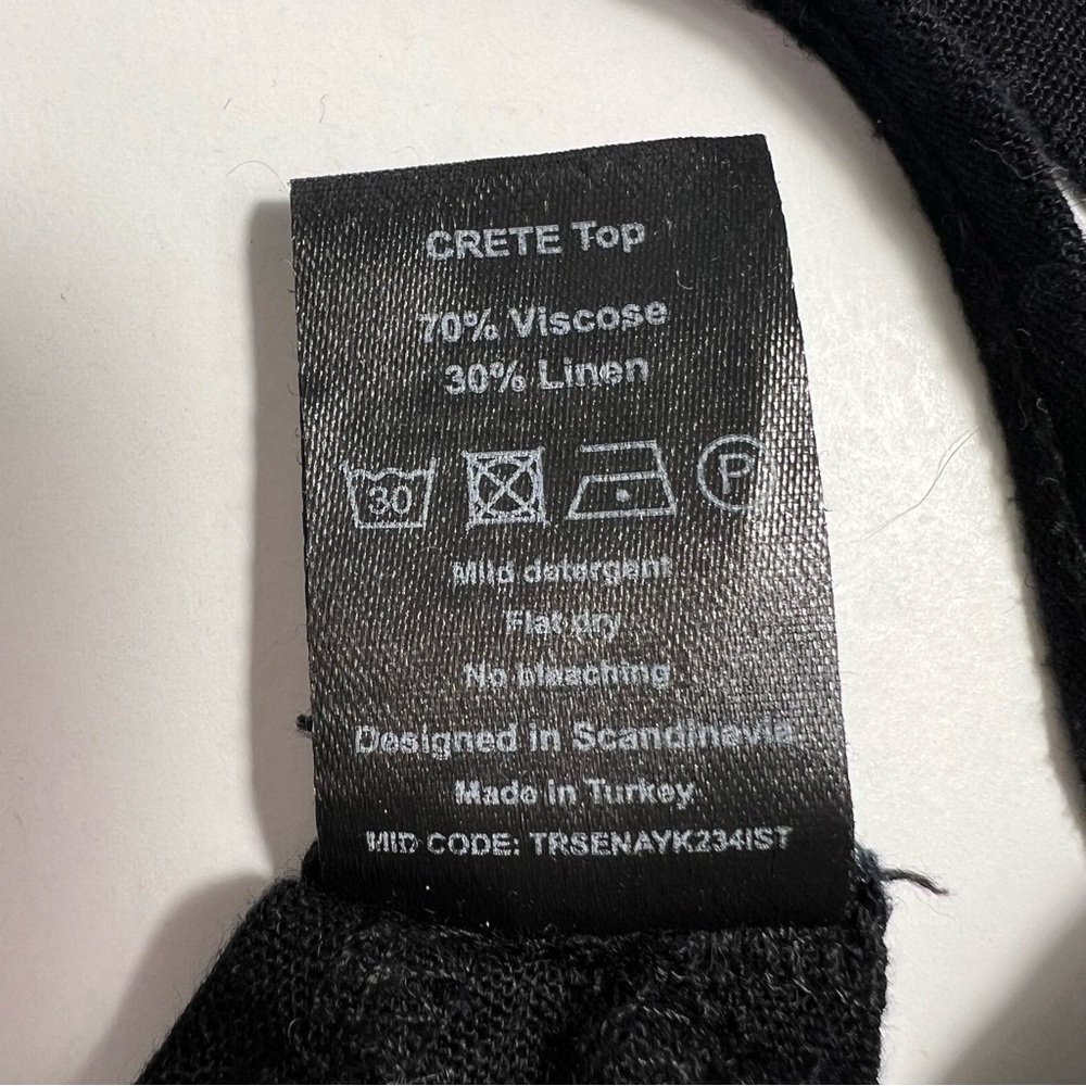 OW Collection Crete Linen Blend Wrap Top Size Small - Picture 7 of 9